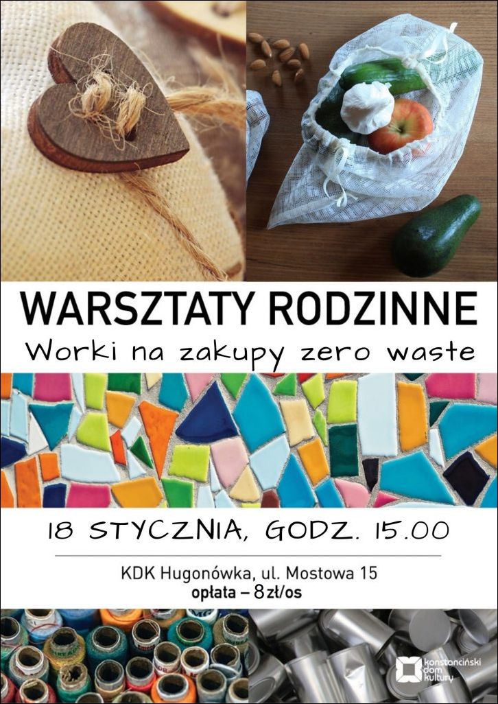 Warsztaty rodzinne - ekologiczne worki na zakupy