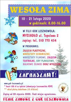 Półkolonie WESOŁA ZIMA