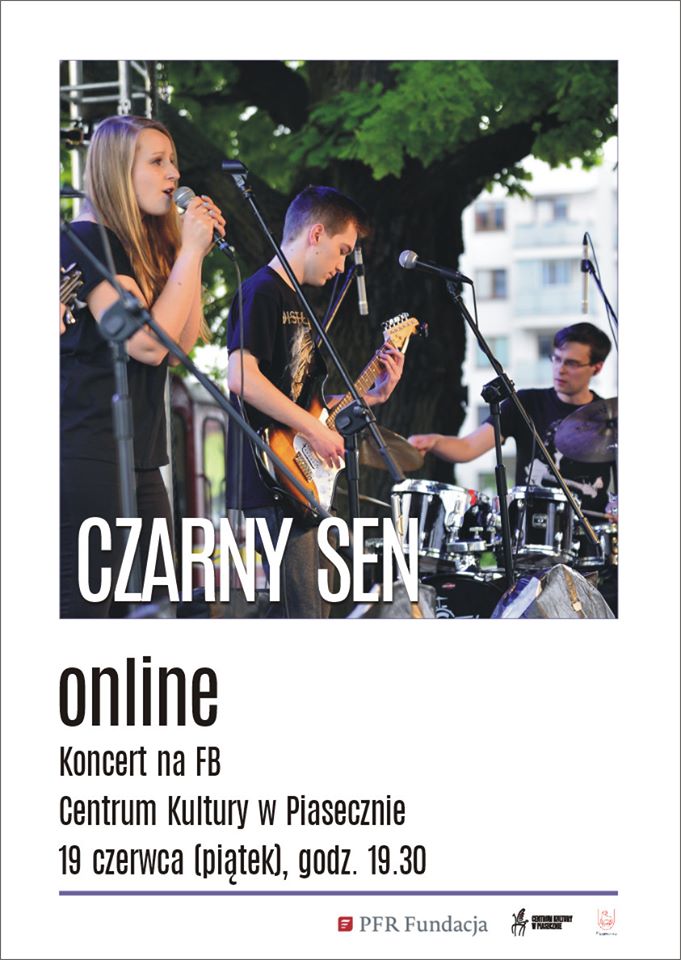 Plakat - Czarny Sen, koncert online na FB