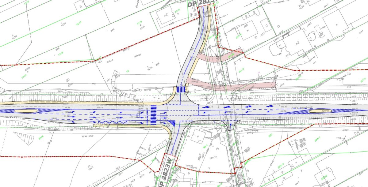 projekt przebudowy skrzyżowania