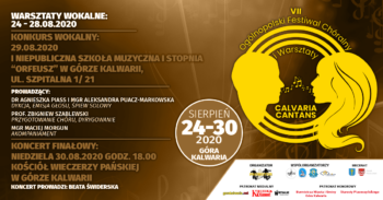 Plakat Calvaria Cantans 2020