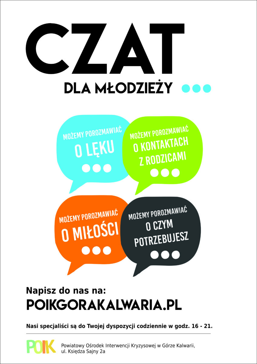 czat dla młodzieży plakat