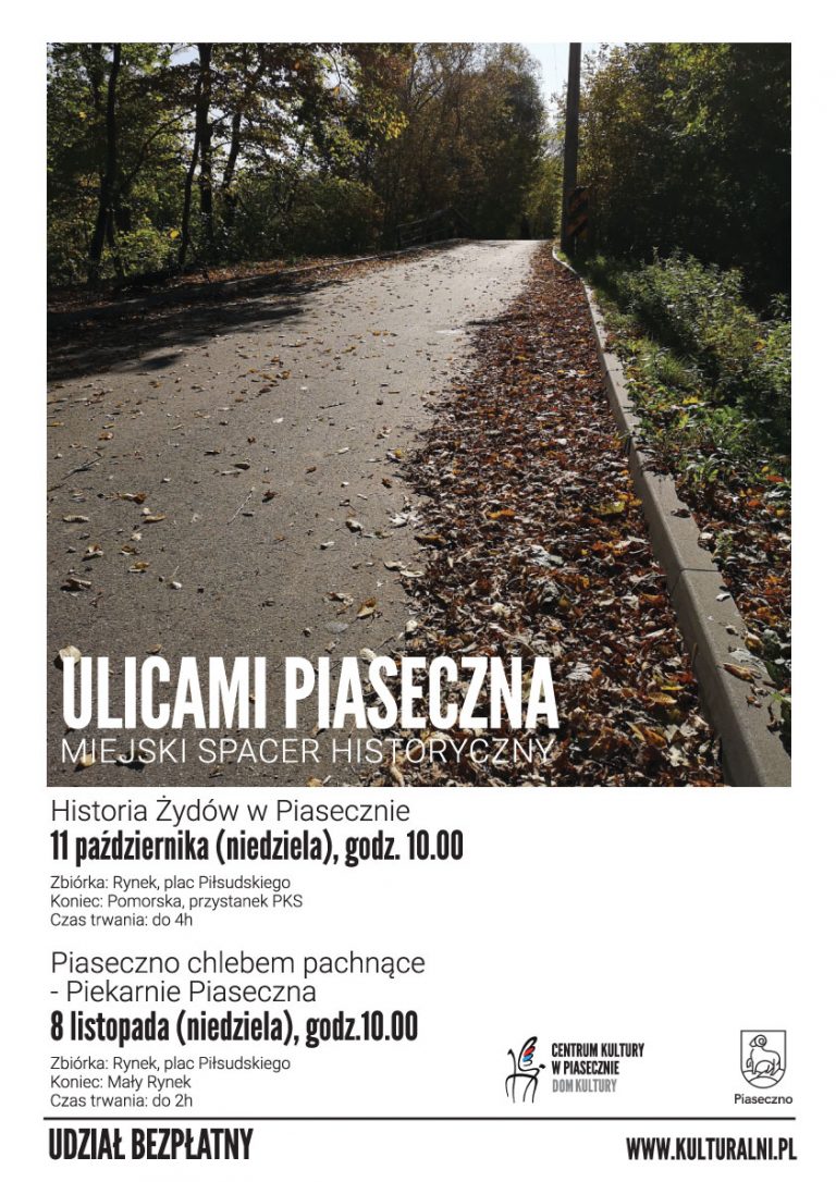 Plakat: Ulicami Piaseczna - śladami piaseczyńskich Żydów