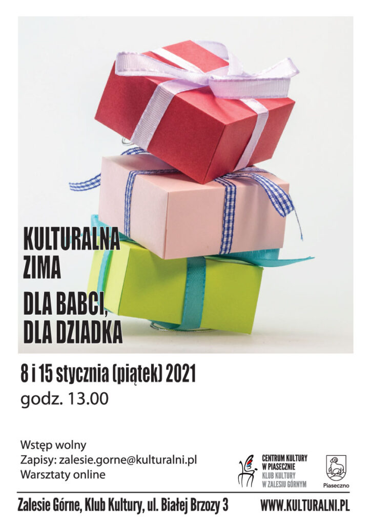 Plakat: Dla Babci i Dziadka - warsztaty online