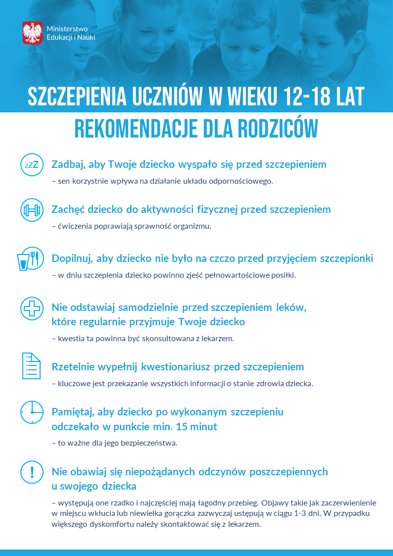 szczepienia - rekomendacje dla rodziców