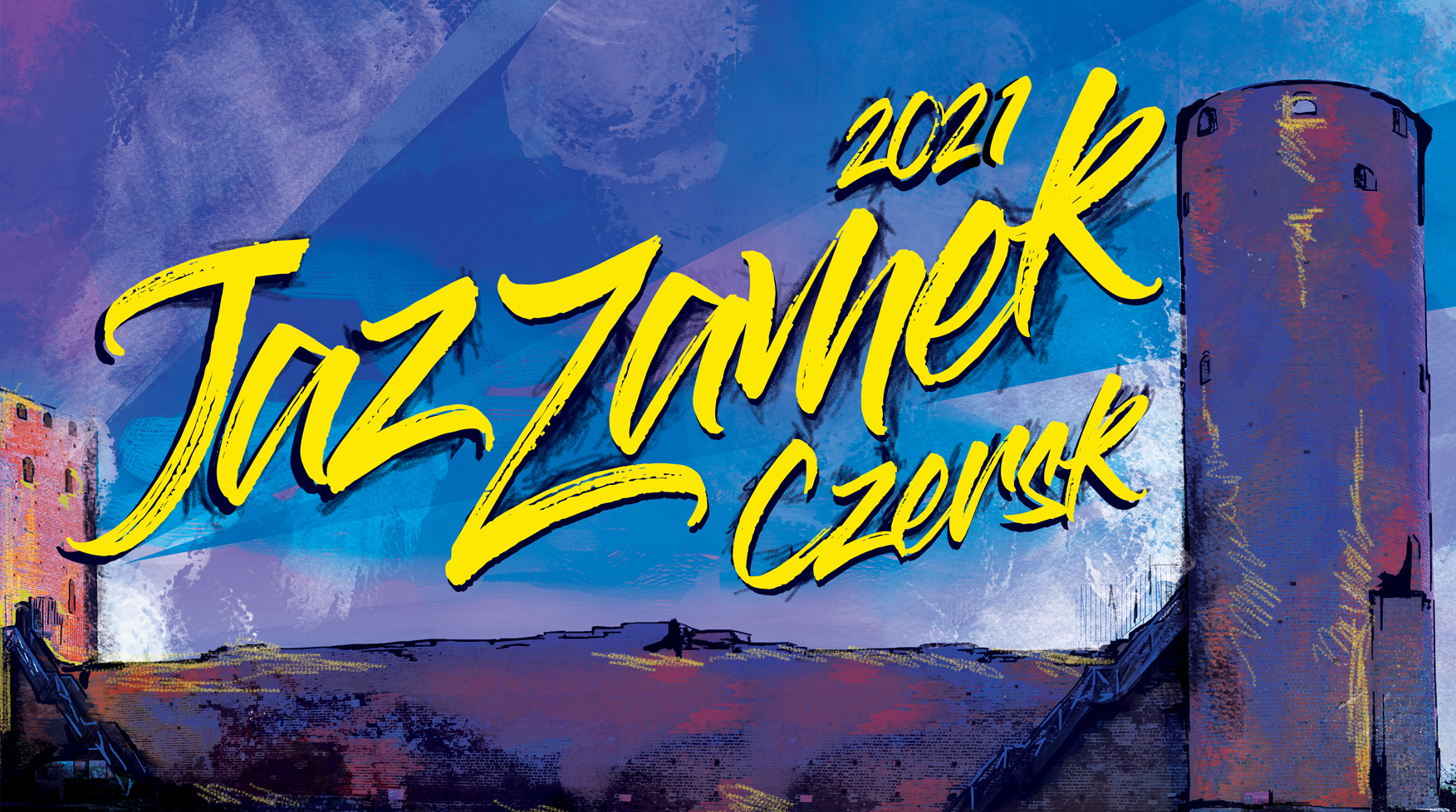 grafika - zamek i napis jazzamek Czersk