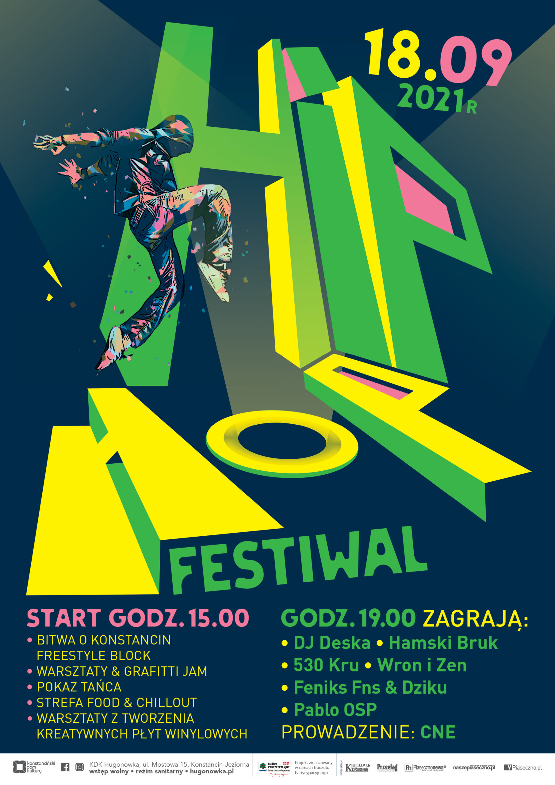 grafika z napisem hip hop