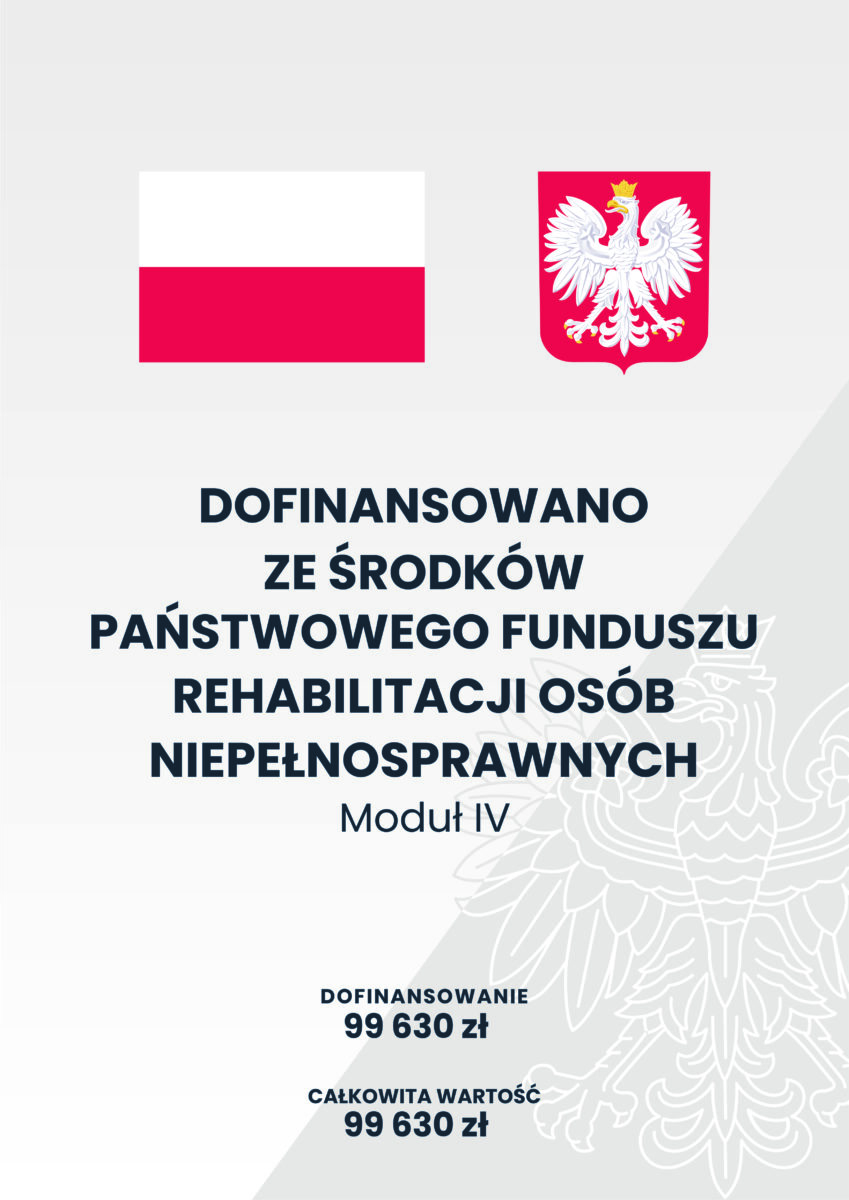 godło, flaga Polski, nazwa programu i kwota dofinansowania 