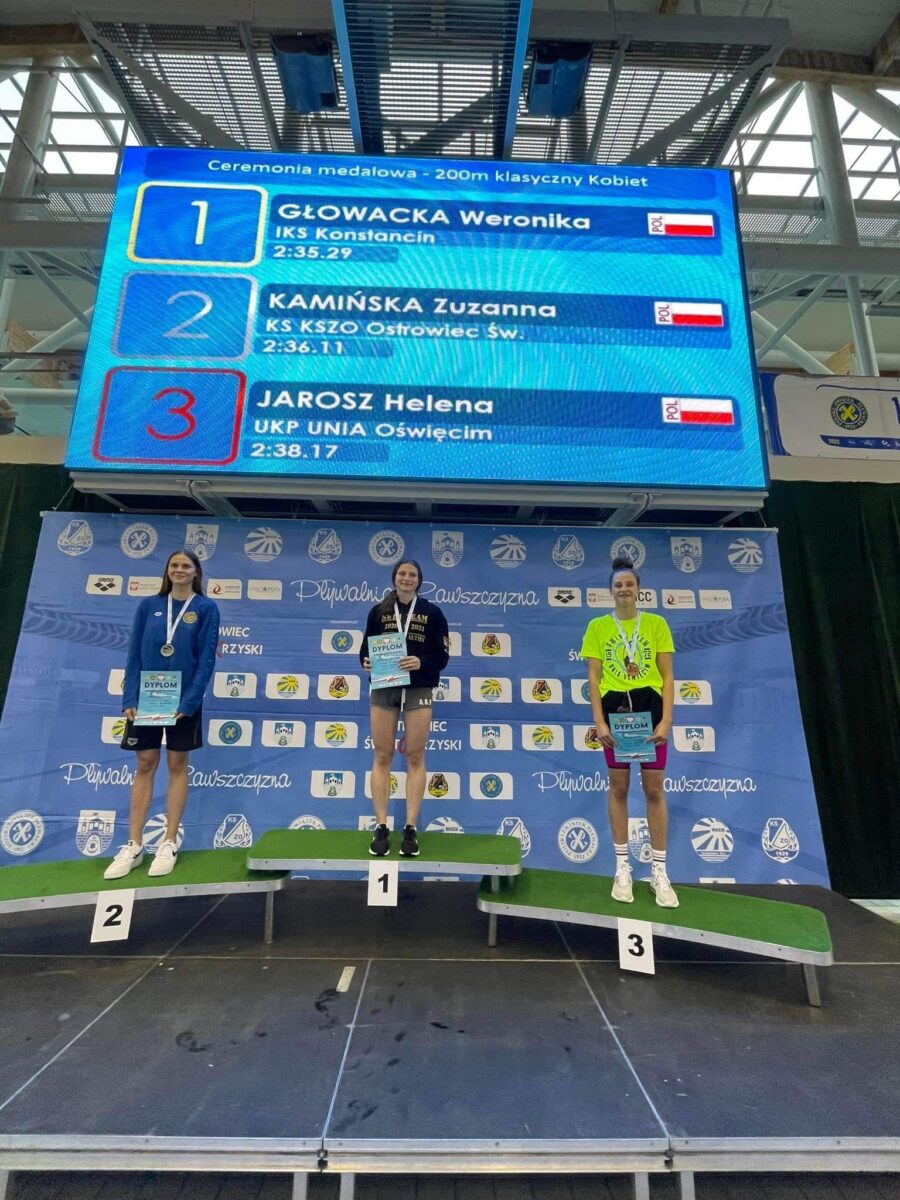 zawodnicy na podium