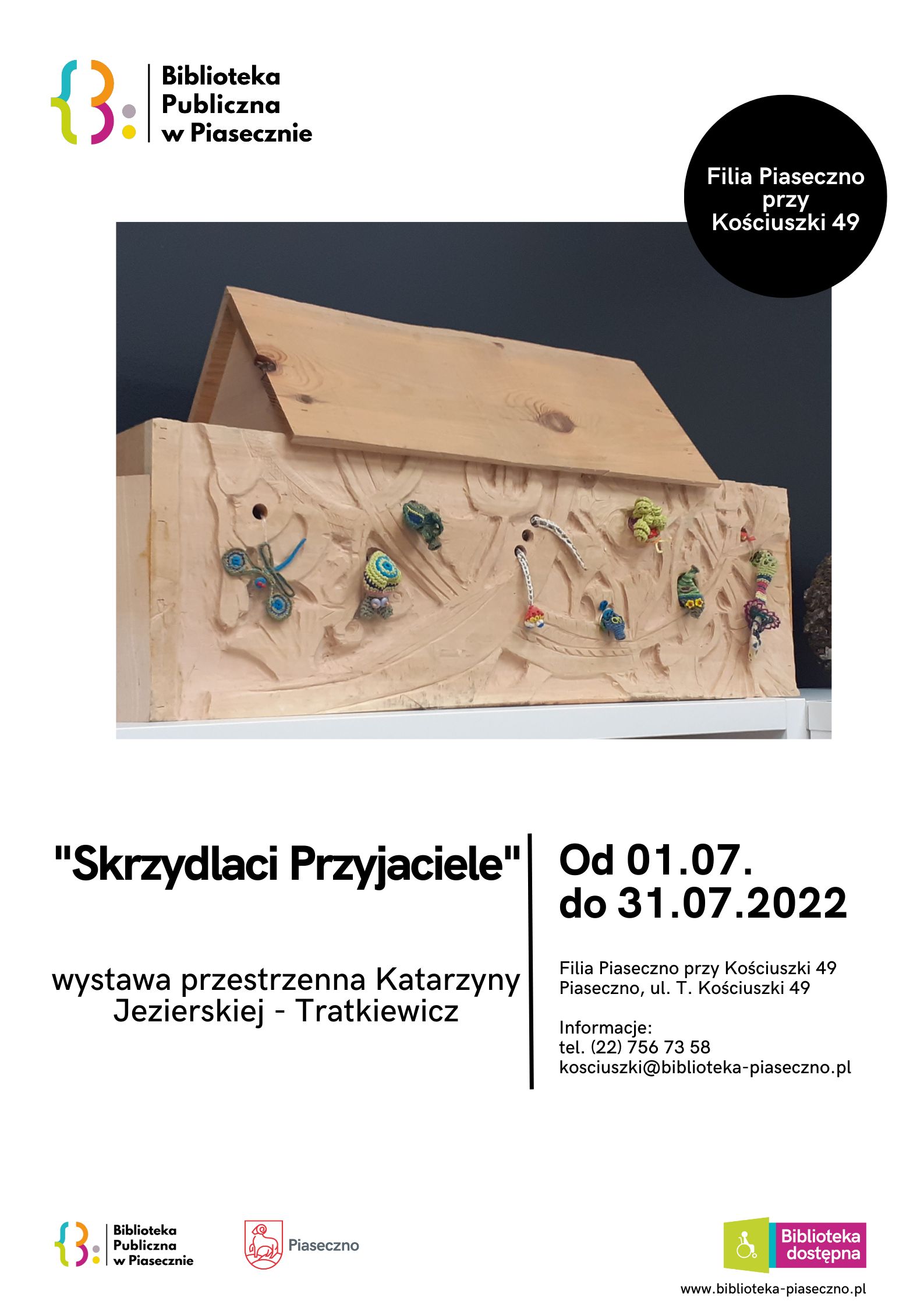 szydełkowe owady na drewnie