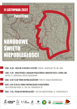 mapa Polski z 20 r., zarys głowy Piłsudskiego