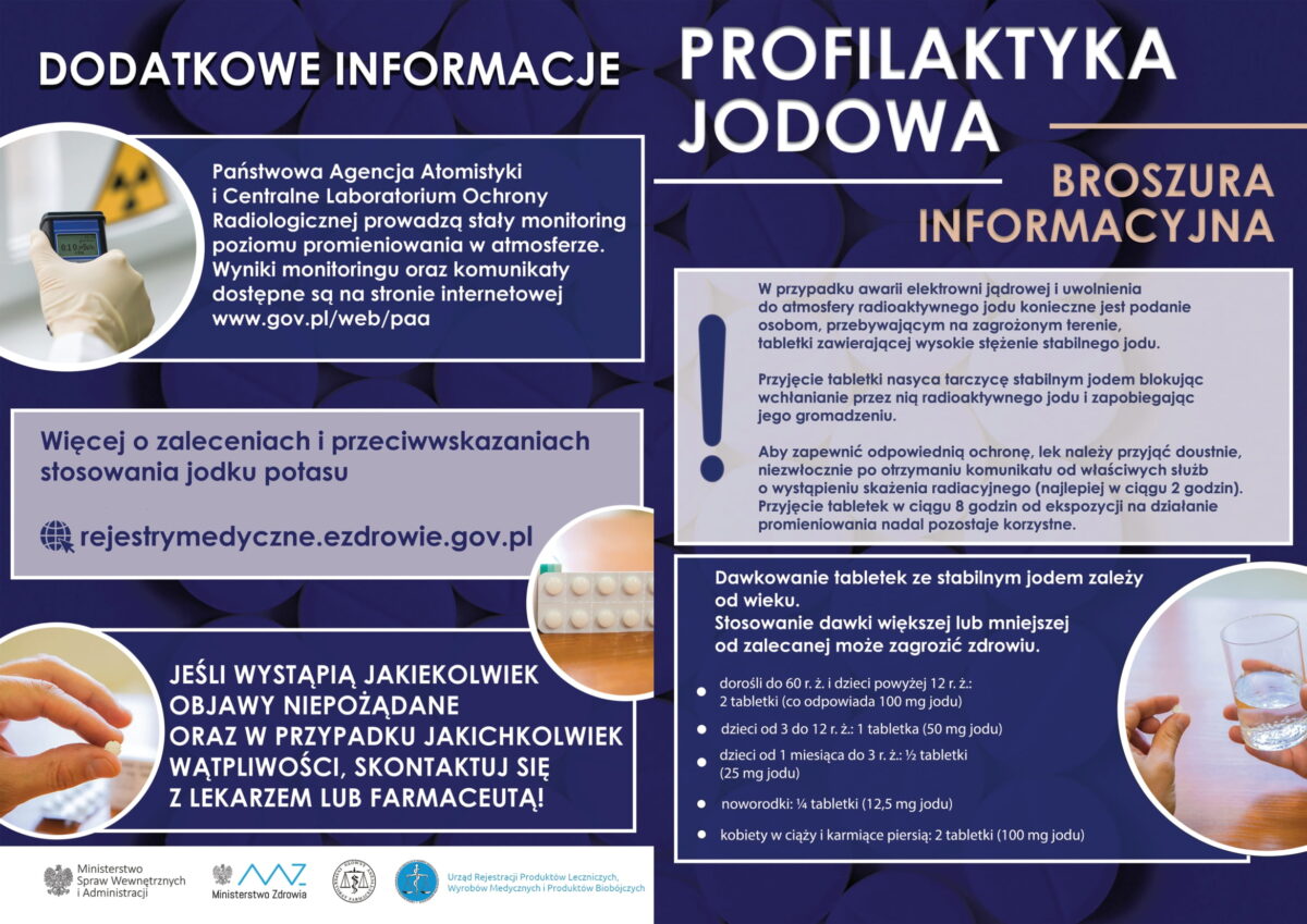 Ulotka informacyjna MSWiA cz. 1, tekst na granatowym tle