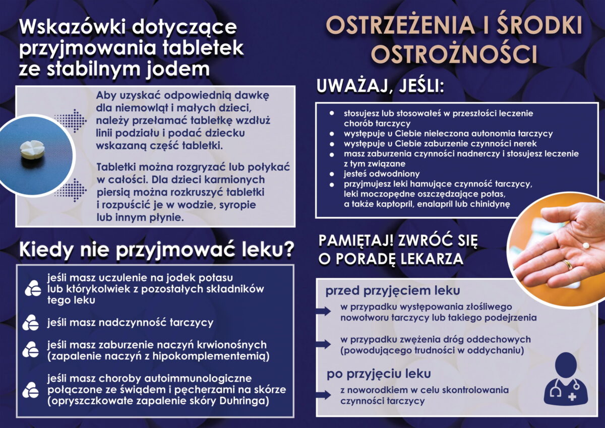 Ulotka informacyjna MSWiA cz. 2, tekst na granatowym tle