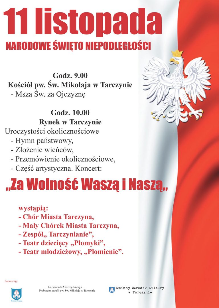 biało-czerwony plakat