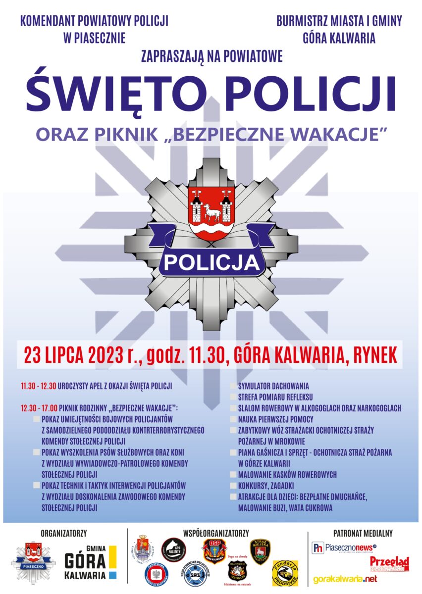 logo policji, atrakcje