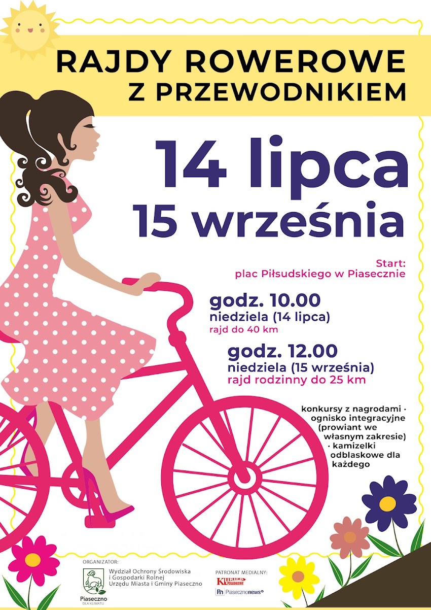 dziewczyna w różowej sukience na rowerze