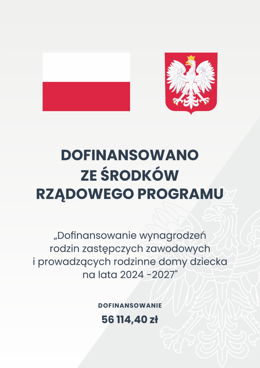 plakat obowiązkowy z nazwą zadania