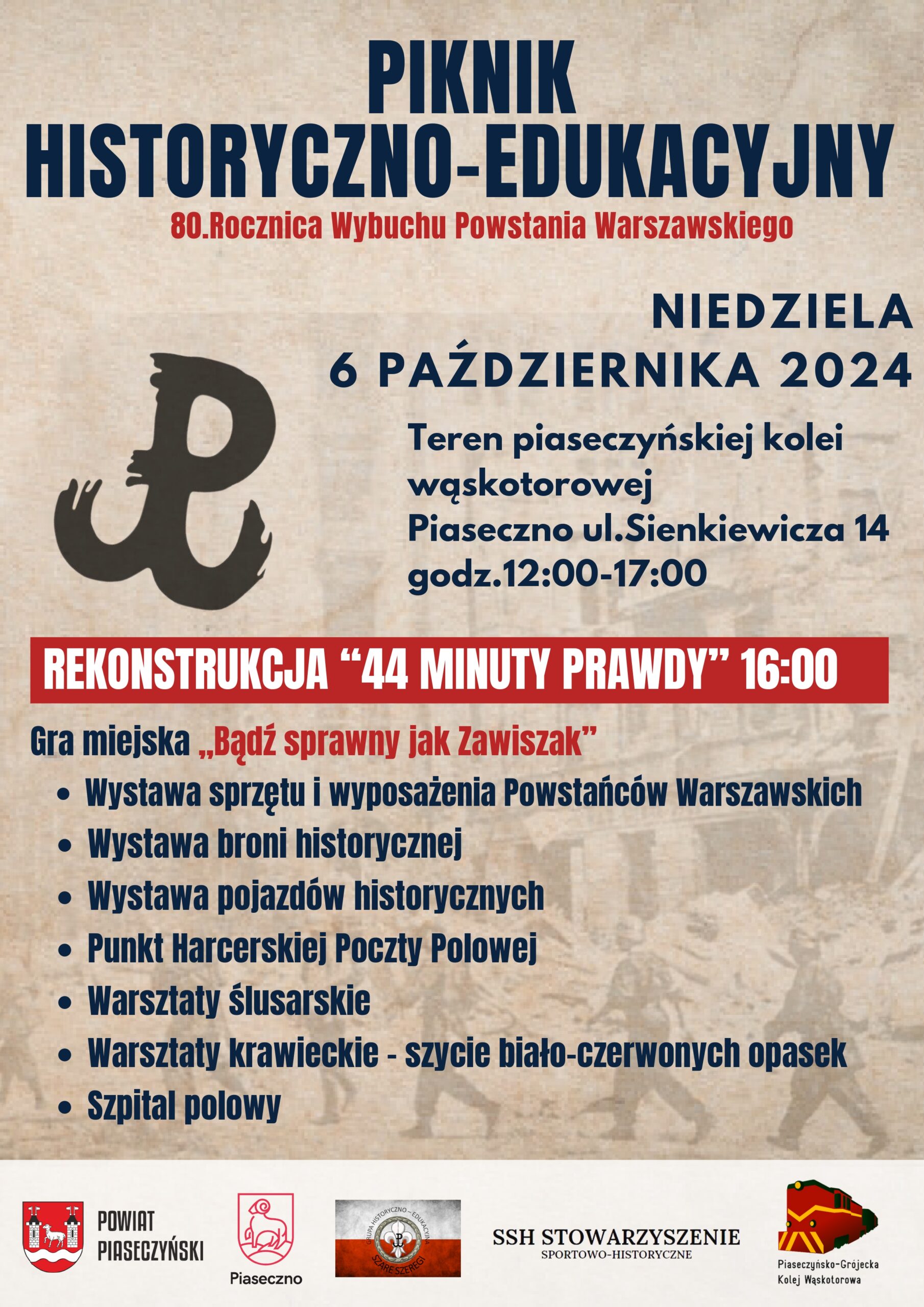 beżowy plakat, symbol Polski walczącej