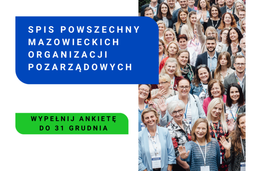  NGO, weź udział w spisie powszechnym mazowieckich organizacji