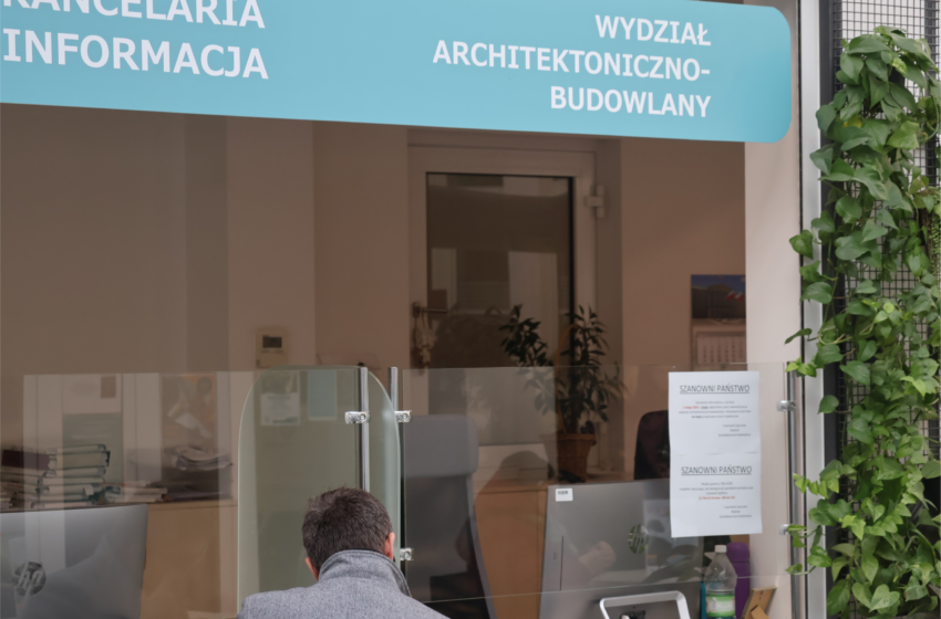 stanowisko wydziału architektury w sali obsługi