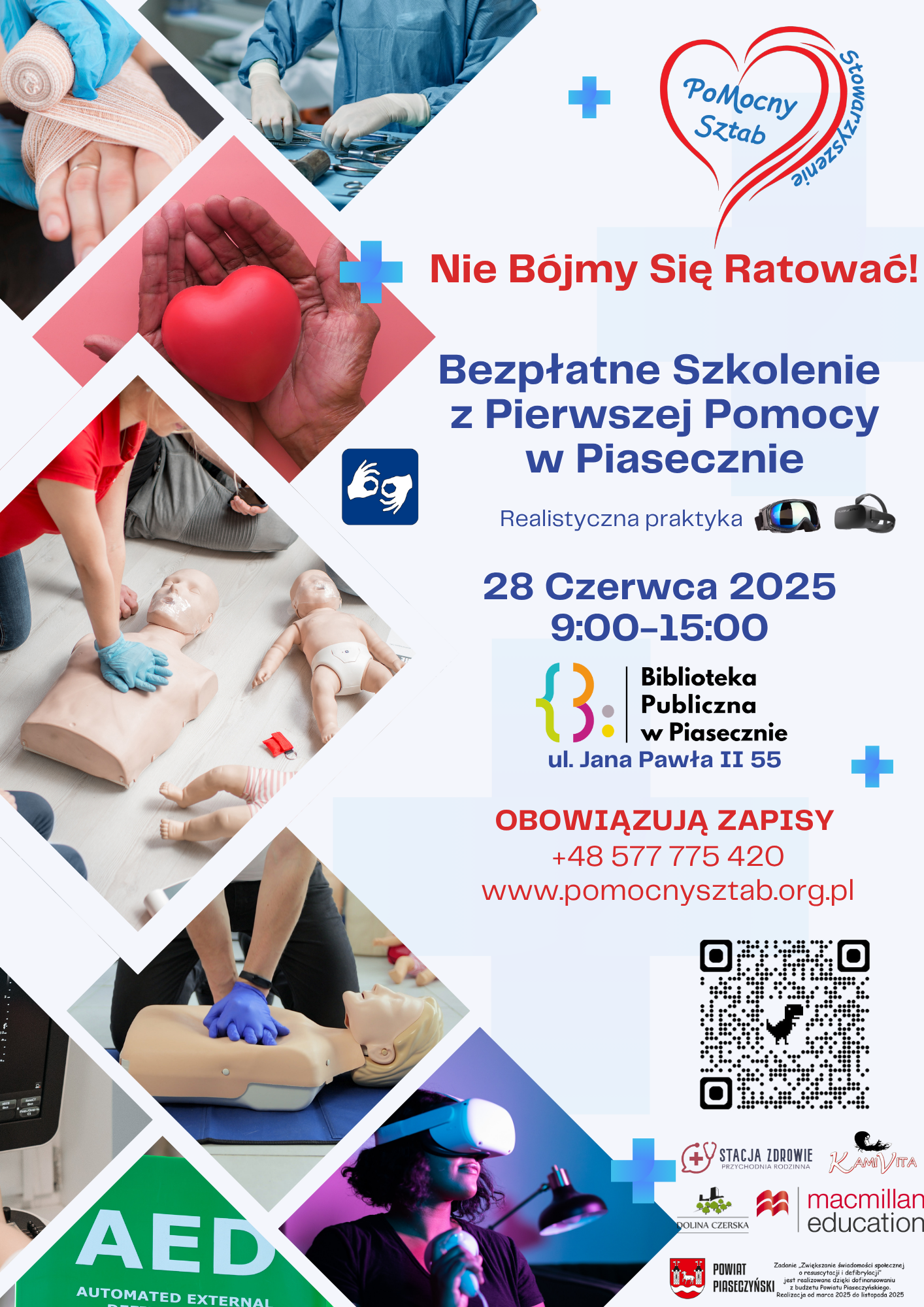 plakat ze zdjęciami ze szkoleń