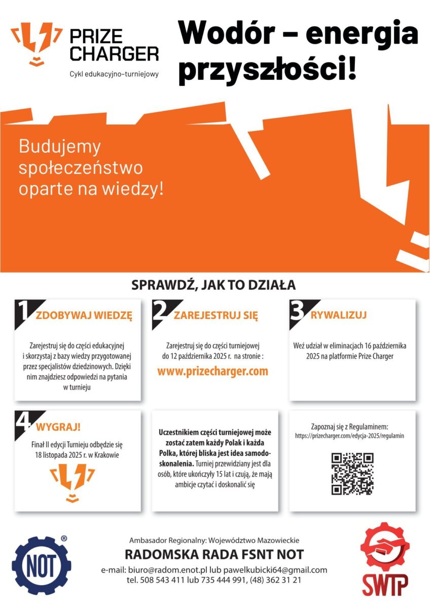 biało-pomarańczowy plakat projektu