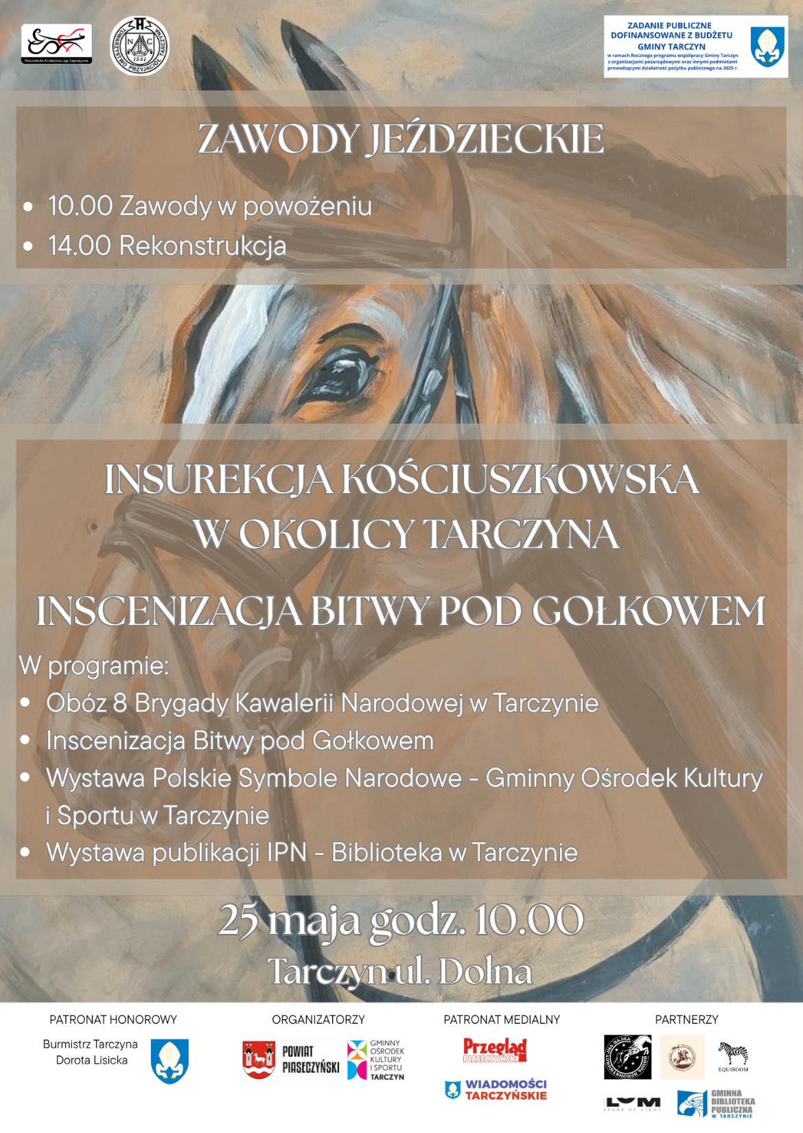 koń, data i miejsce, program