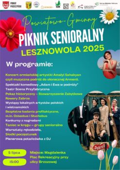 plakat na Piknik Senioralny