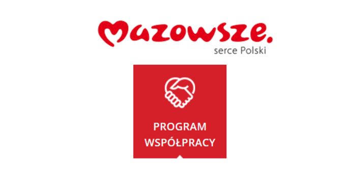 logo Mazowsza, napis program współpracy