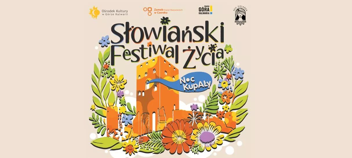 kwiaty wokół zamkowej wiezy