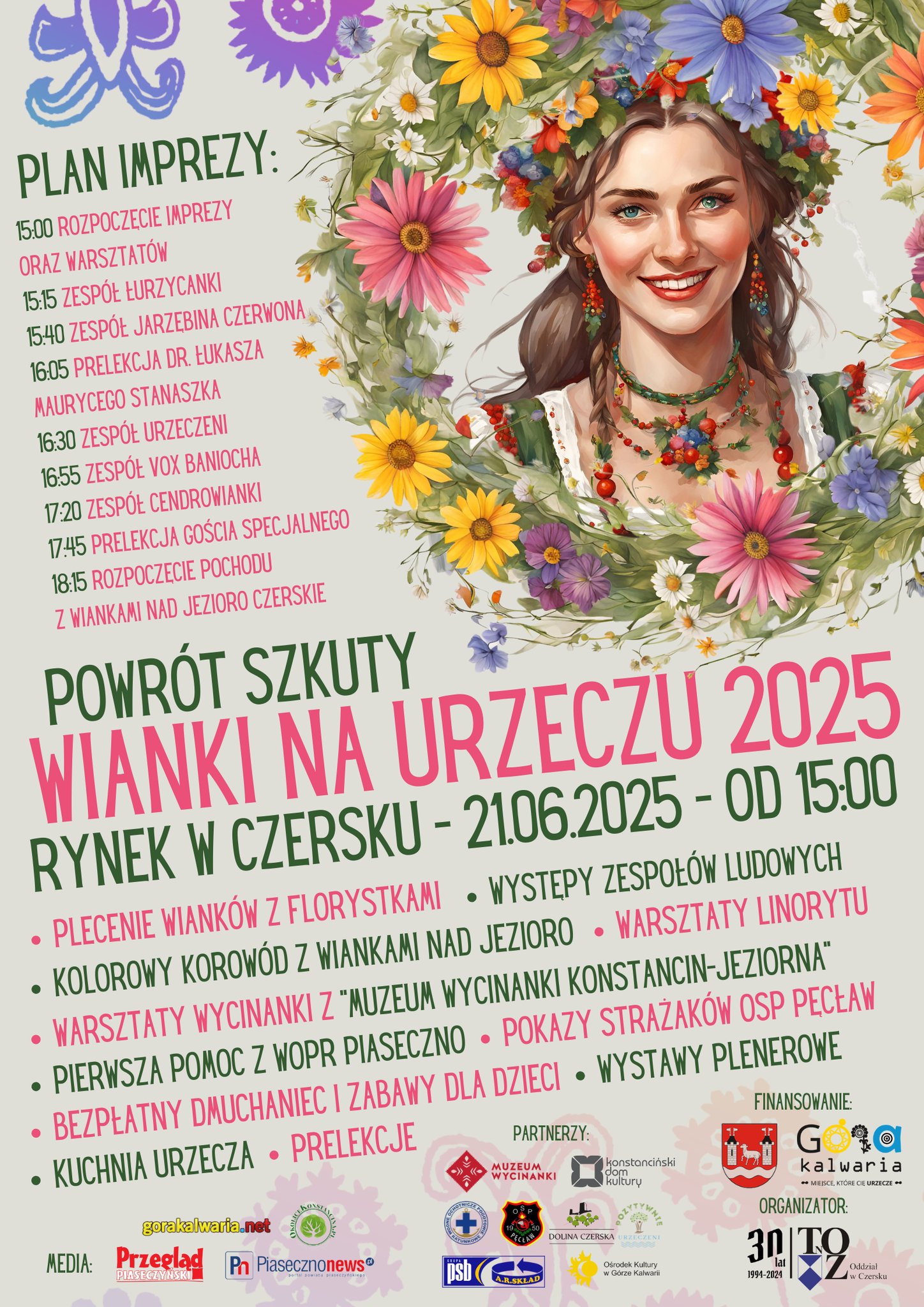 dziewczyna w wianku, harmonogram