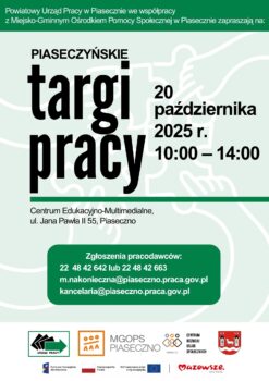 zielony plakat, informacja o miejscu i czasie