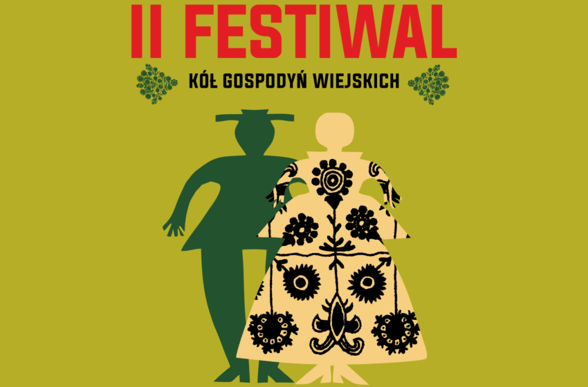 kolorowa grafika wycinanka z Jeziorny i haft wilanowski