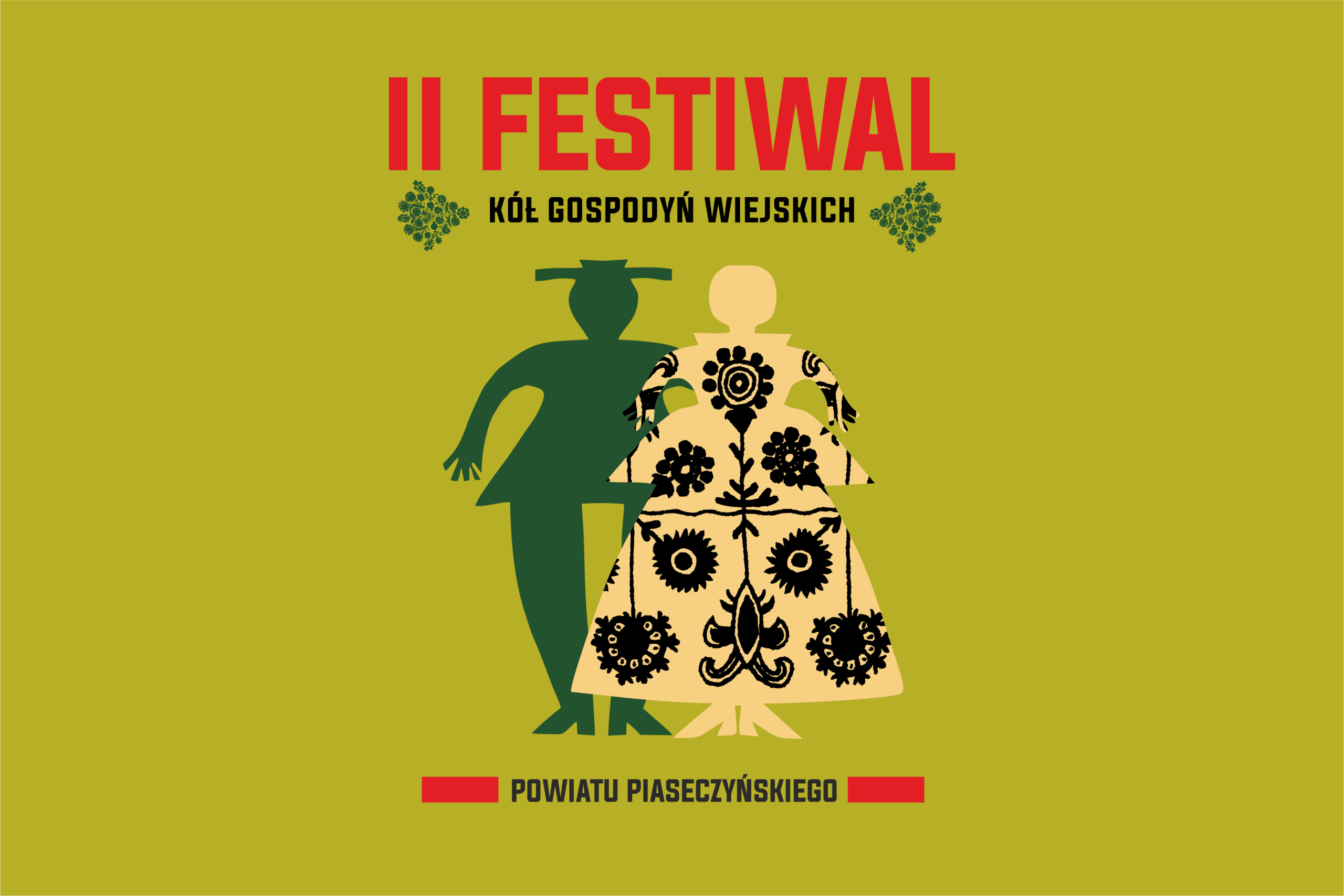 kolorowa grafika wycinanka z Jeziorny i haft wilanowski