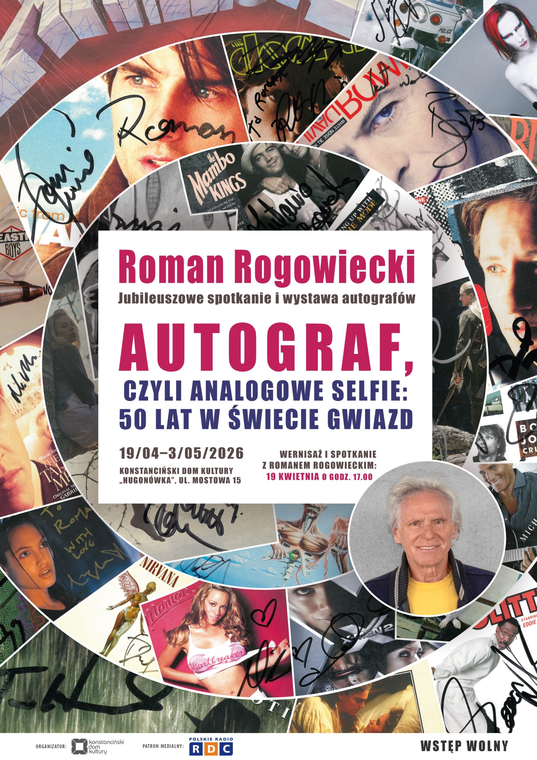 kolaż z autografów gwiazd