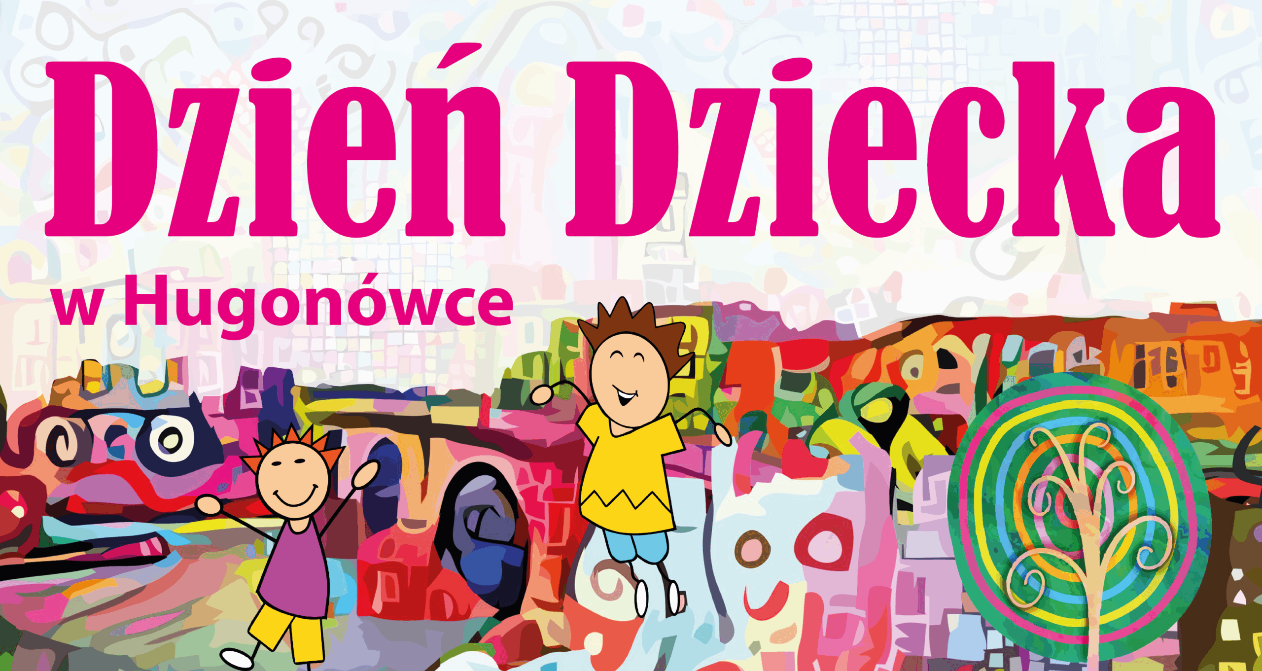 bardzo kolorowa grafika, dzieci