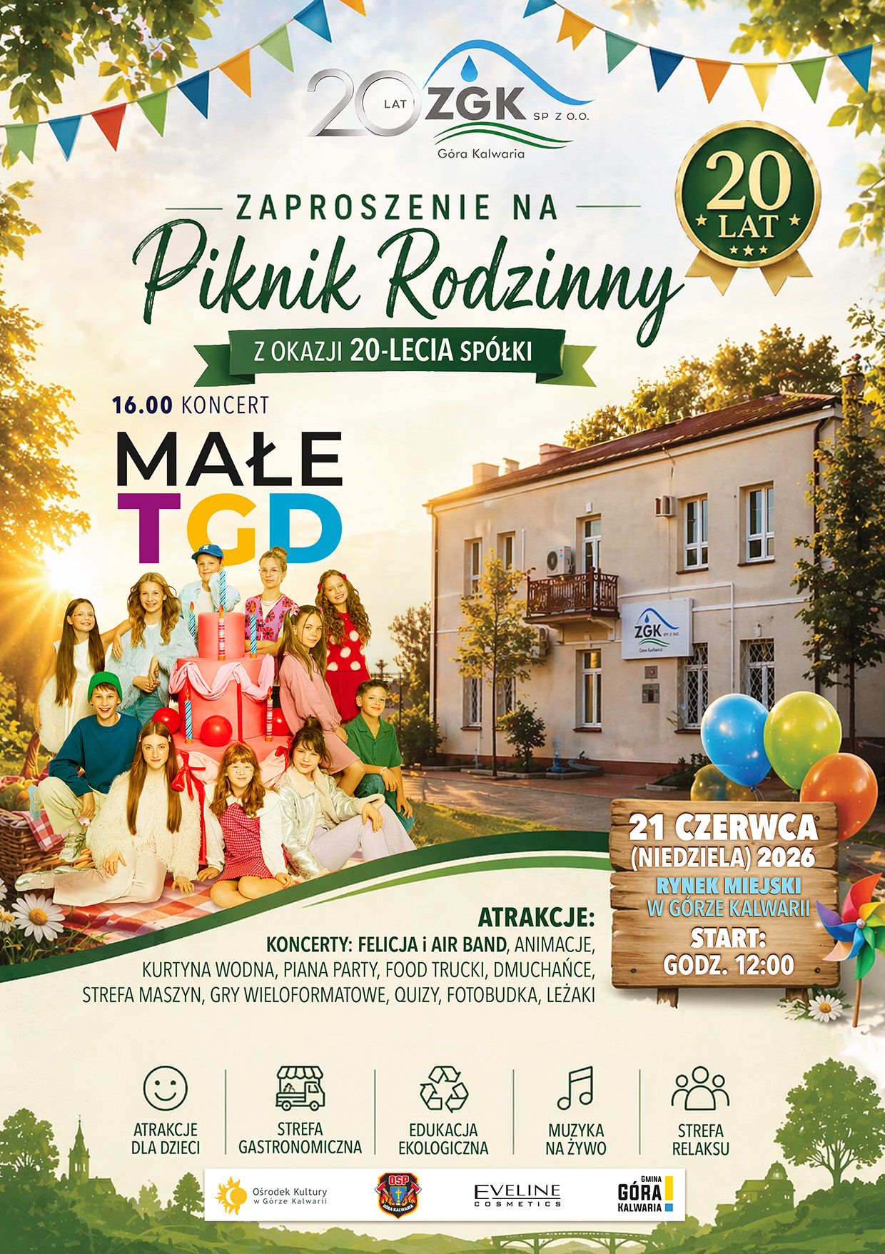 kolorowy plakat Ai budynek, dzieci