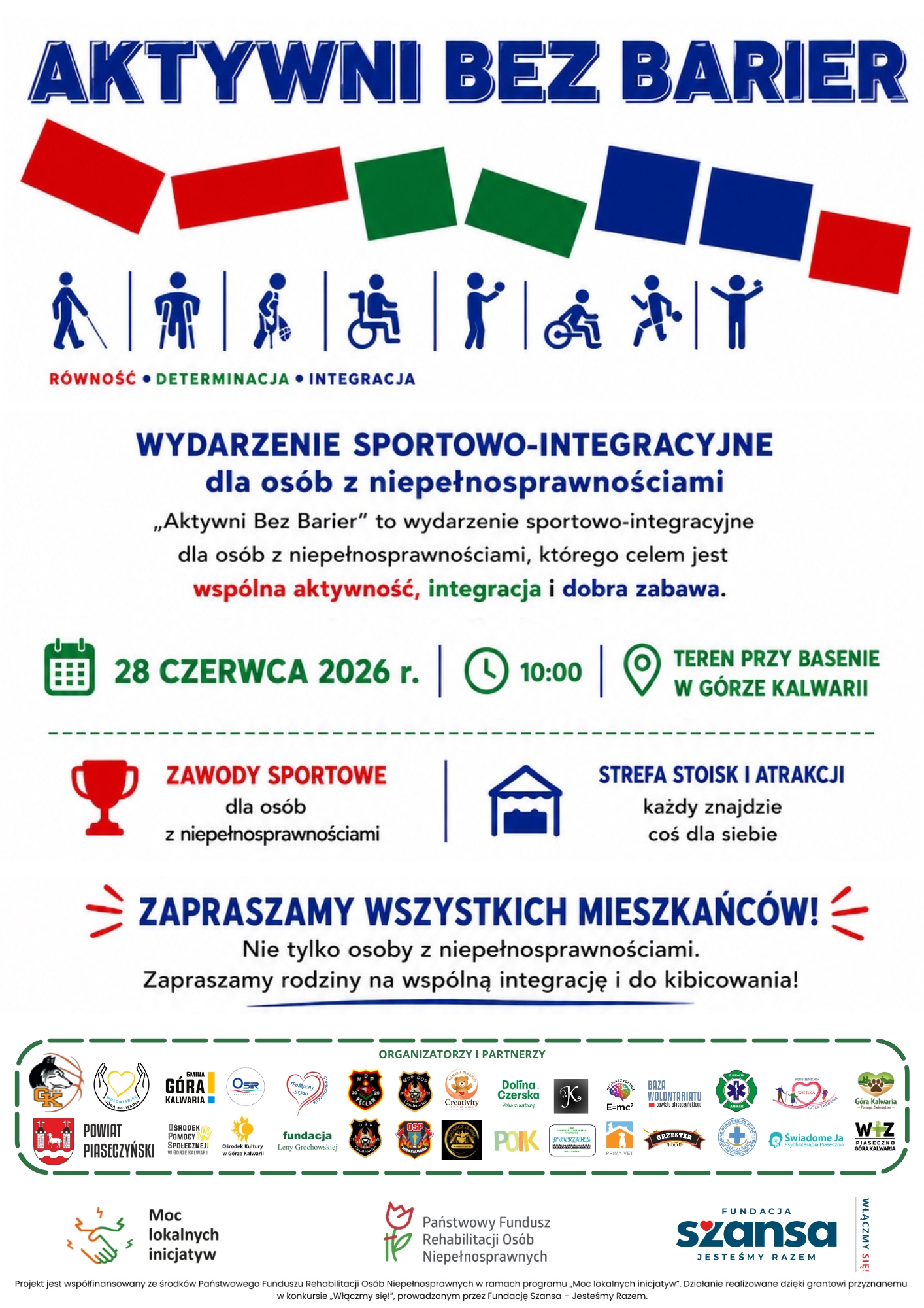 plakat, dużo tekstu i herbów sponsorów i organizatorów