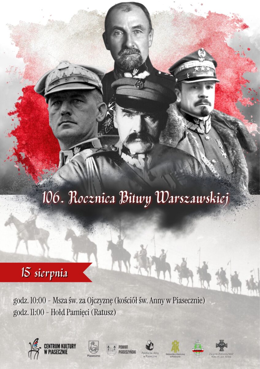 plakat z Pilsudskim i generalami