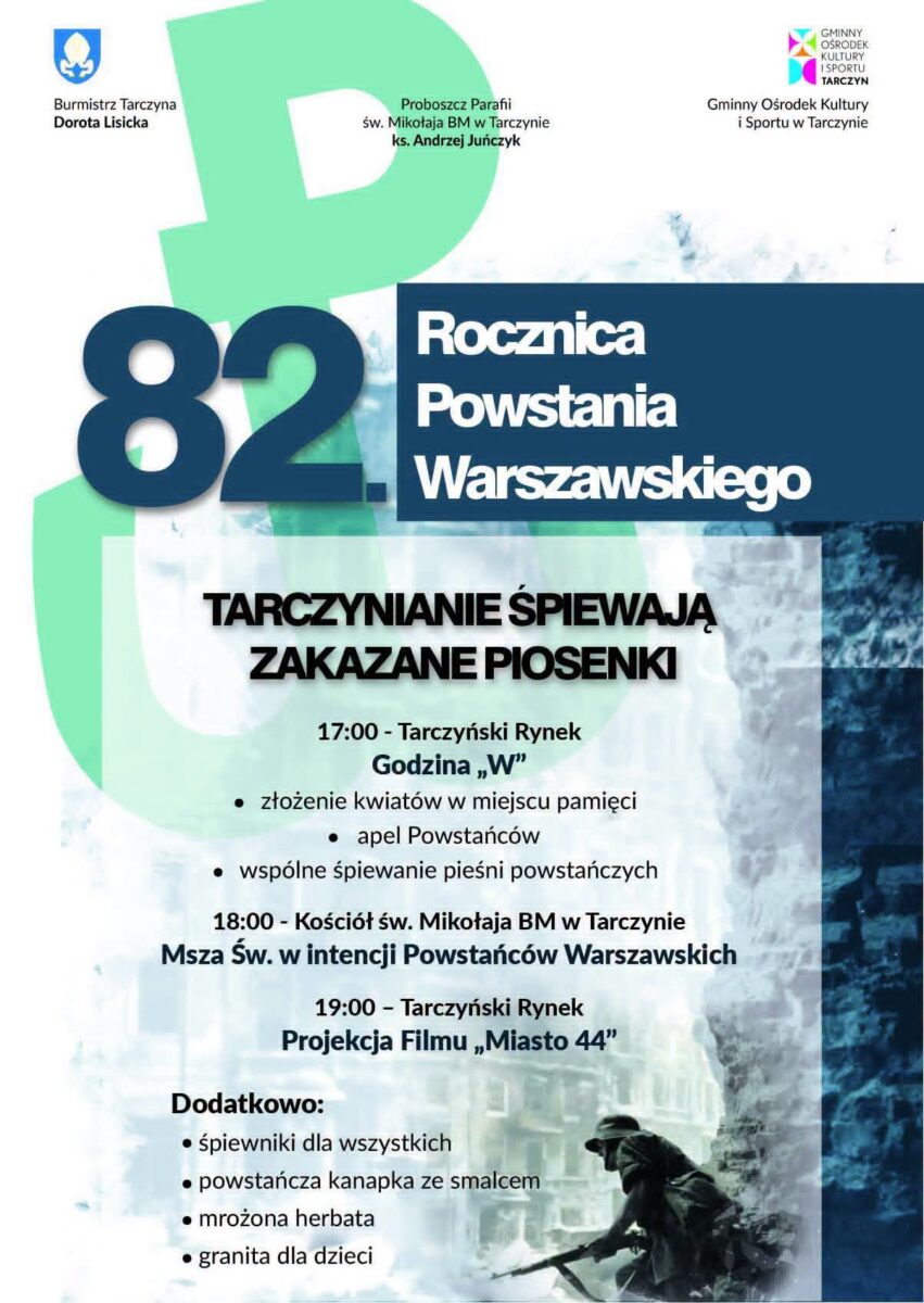 harmonorram uroczystości, mała sylwetka powstańca