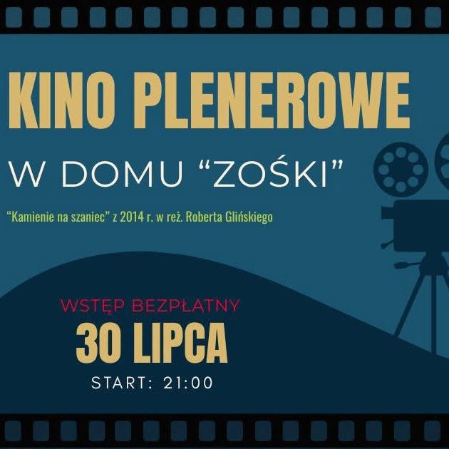 ciemnoniebieska grafika data i tytuł filmu