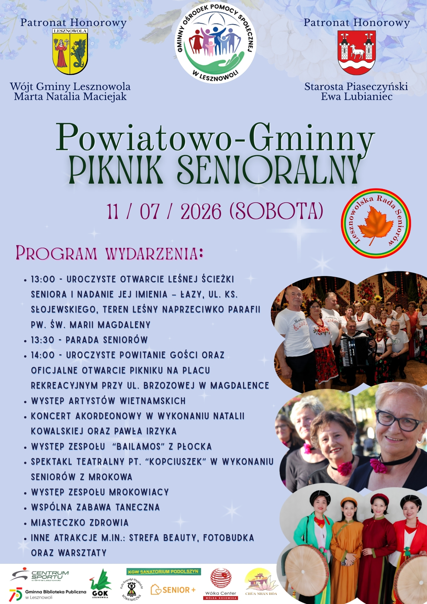plakat z seniorami