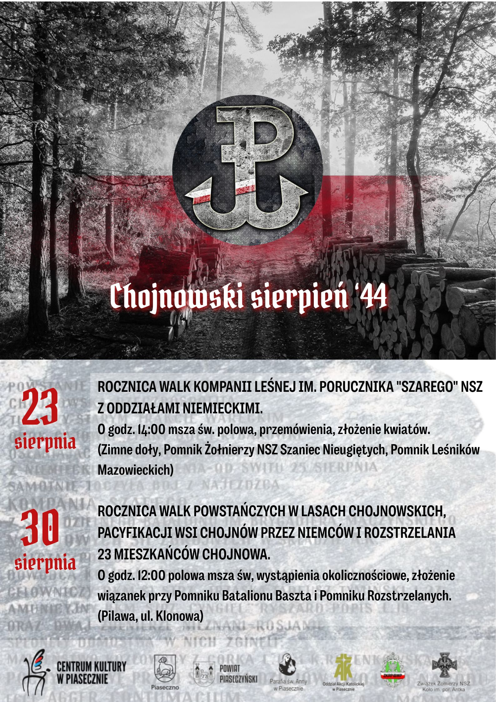 plakat z lasem chojnowskim