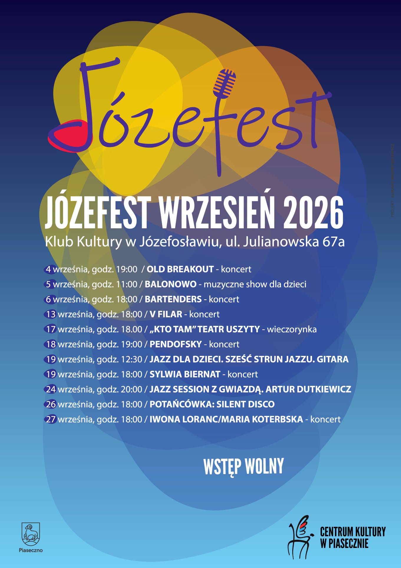 Józefest harmonogram