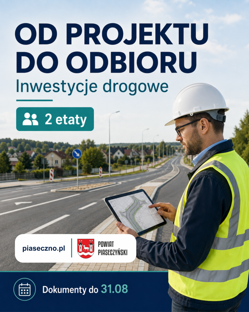 inżynier, kierownik budowy? na tle drogi
