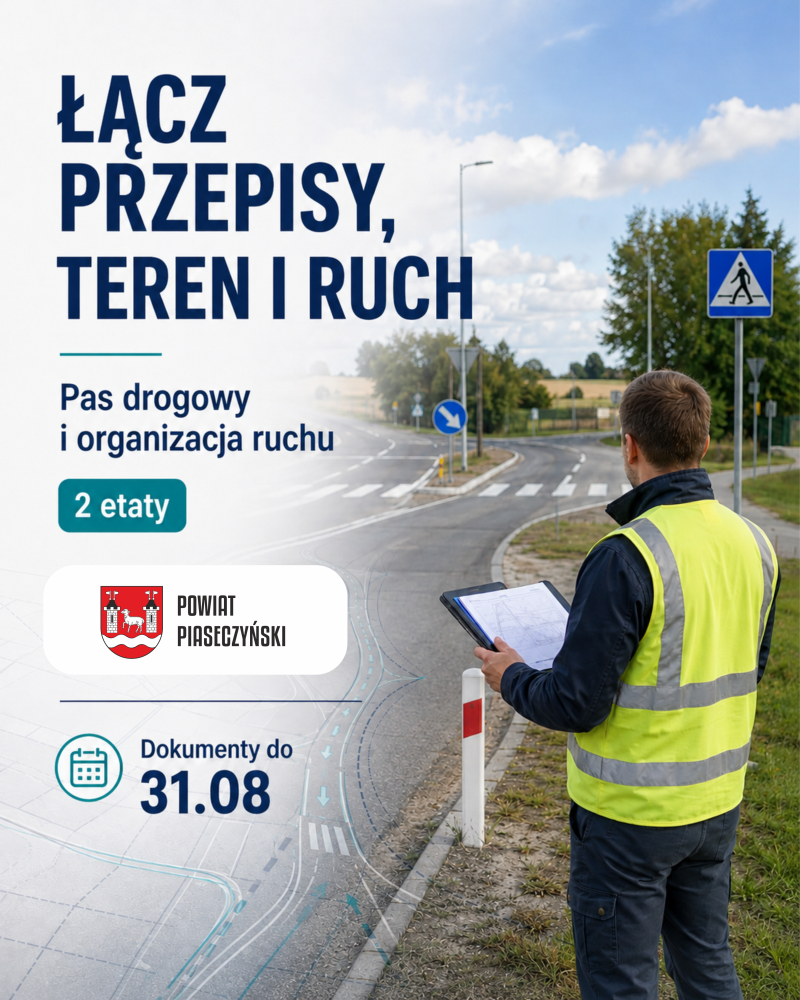 mężczyzna w ółtej kamizelce przy drodze