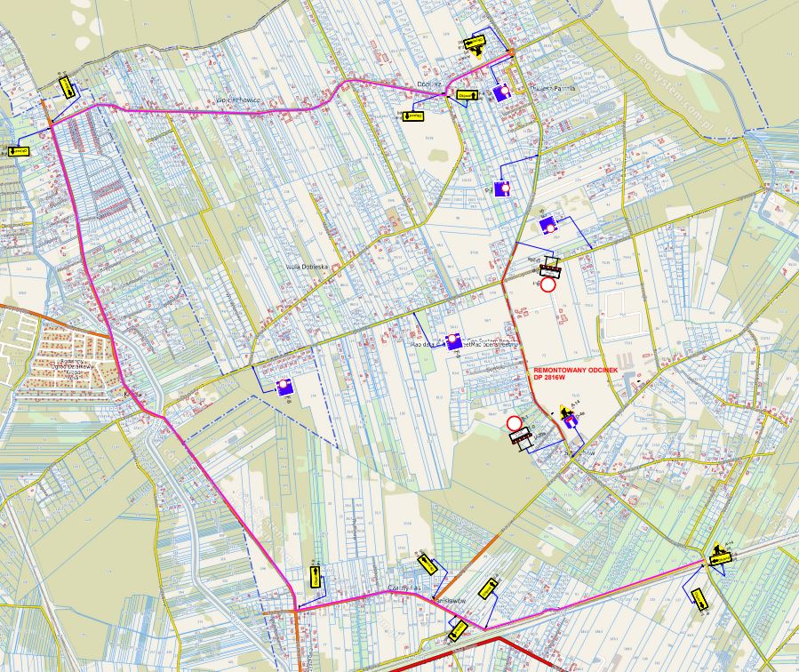mapa objazdu