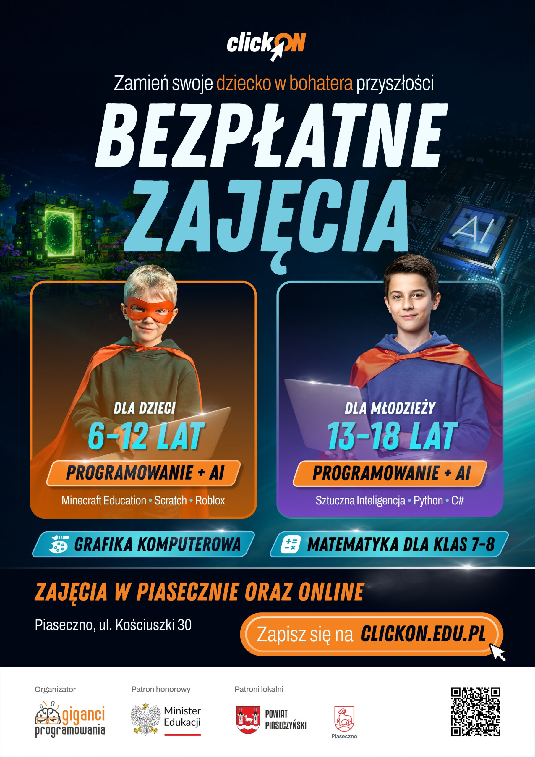 2 chłopców w pelerynach superbohaterów
