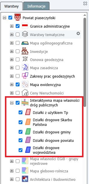 fragment menu geoportalu