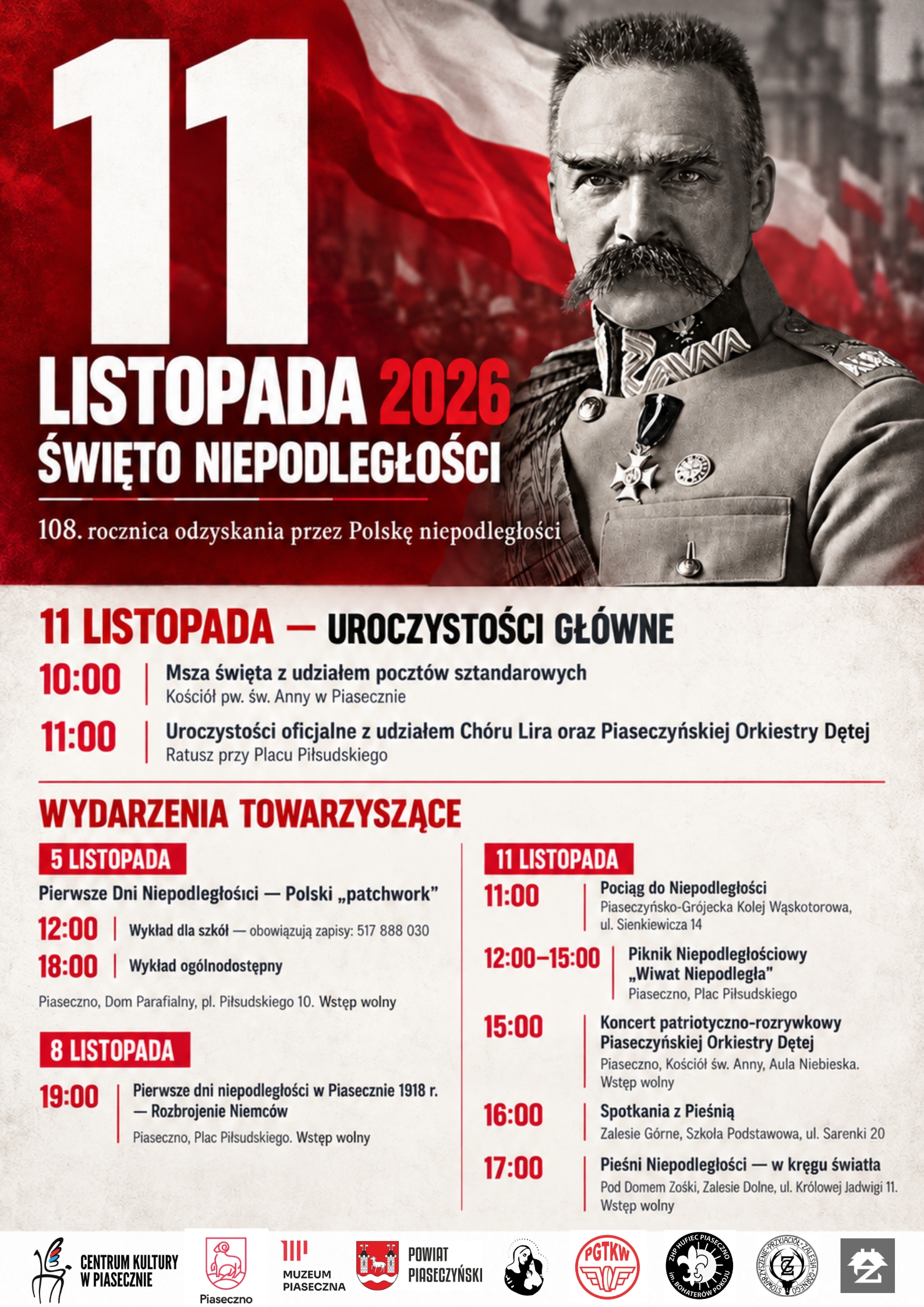Piłsudski, program wydarzeń